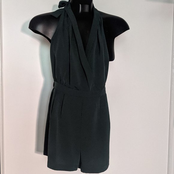 Sparkle & Fade Silky Halter Romper - Picture 1 of 3